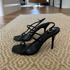 Reformation heels black womens 6 wore inside for one photo shoot EUC